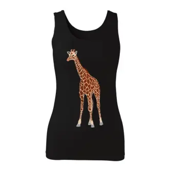 Dámské tričko bez rukávů s potiskem Žirafa