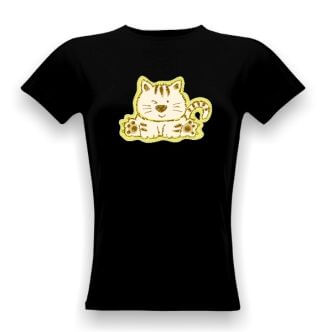 Kotě na tričku s potiskem