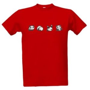 Tričko s potiskem Panda dělá kotoul