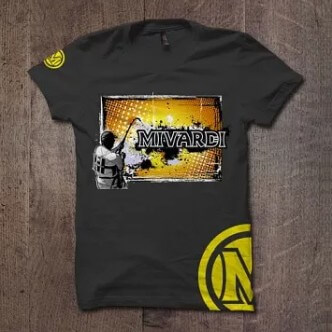 Tričko Mivardi 
s potiskem Game tmavé