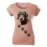 Tričko s potiskem jezevčíka