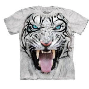 Bílý tygr na tričku