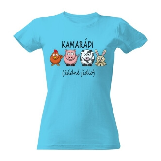Tričko s potiskem Kamarádi - žádné jídlo