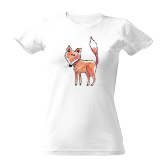 Dámské tričko s kreslenou liškou
