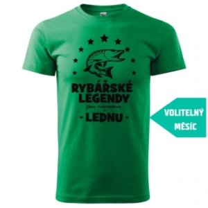 Tričko pro rybáře s potiskem Rybářské legendy