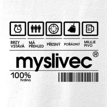 Tričko pro myslivce čárový kód 