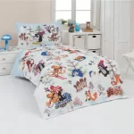 Bavlněné povlečení s potiskem Krtek a zima 140x200