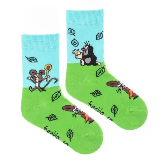 Dětské ponožky s potiskem Krteček na louce