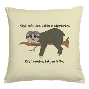 Polštář s potiskem Lenochod