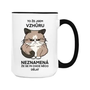 Hrnek s kočkou s potiskem Ranní nechuť