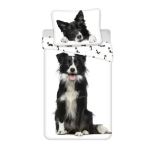 Bavlněné povlečení Border kolie 140x200 + 70x90 cm