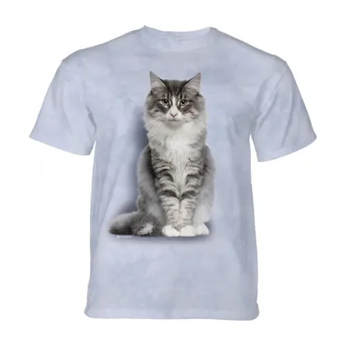 Tričko s 3D potiskem Sedící kočka