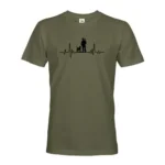 Tričko pro myslivce s potiskem srdeční tep